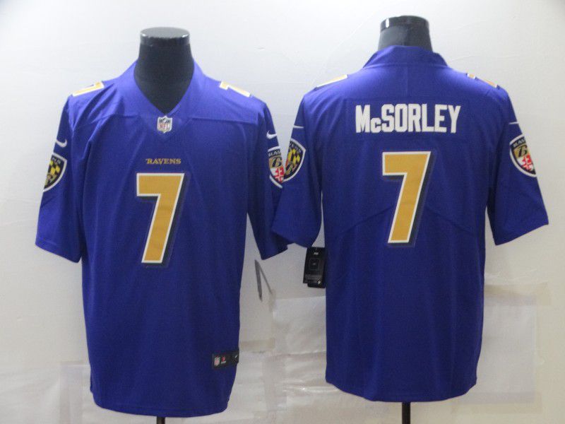 Men Baltimore Ravens #7 Mcsorley Purple Nike Limited Vapor Untouchable NFL Jerseys->nba hats->Sports Caps